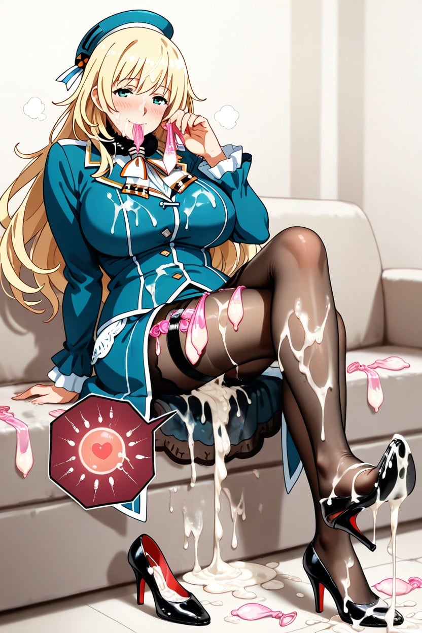 Cum On Feet, Footjob, Medium Ass Hentai AI Porn