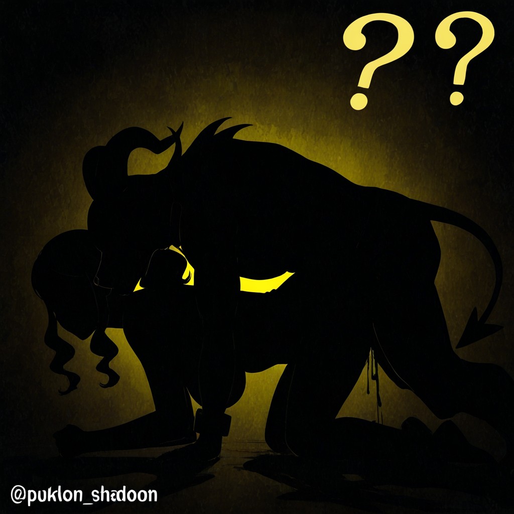Yellow "pokémon" Logo, Dark Silhouette, Muted Watercolor AI Porn