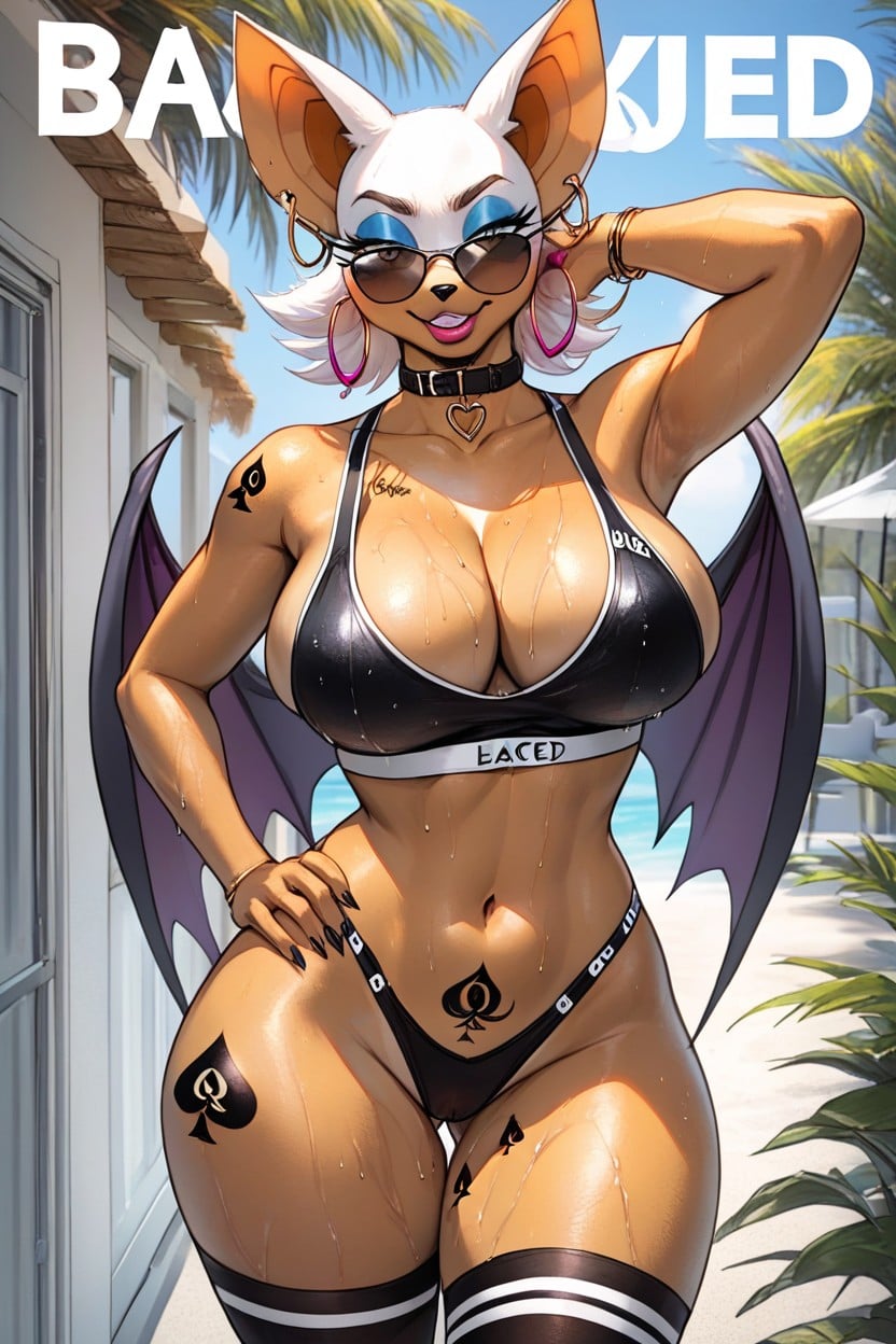 Cleavage, Blushing, Looking At Viewer Furry AI Porn