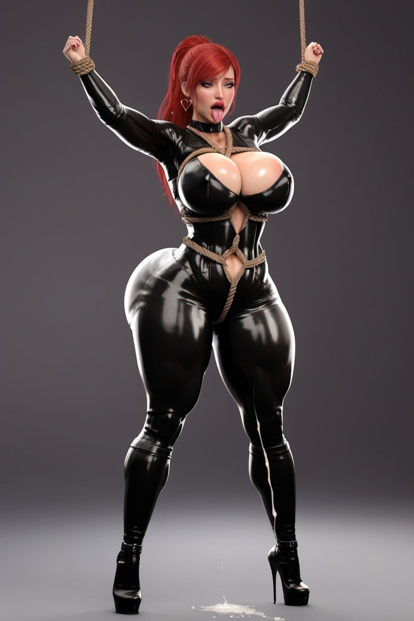 Slightly Toned, Massive Tits, Plugged And AI Porn