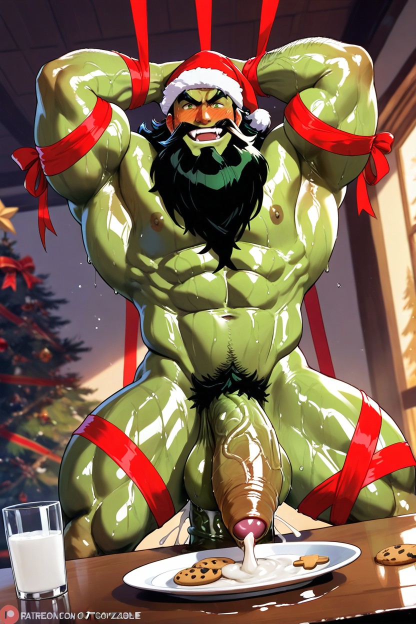 Huge Fingers, Long Beard, Christmas Ribbon AI同性戀黃片