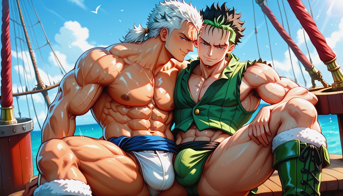 Round Flaccid Bulge, Ultra High Res, Green Open Vest AI同性戀黃片