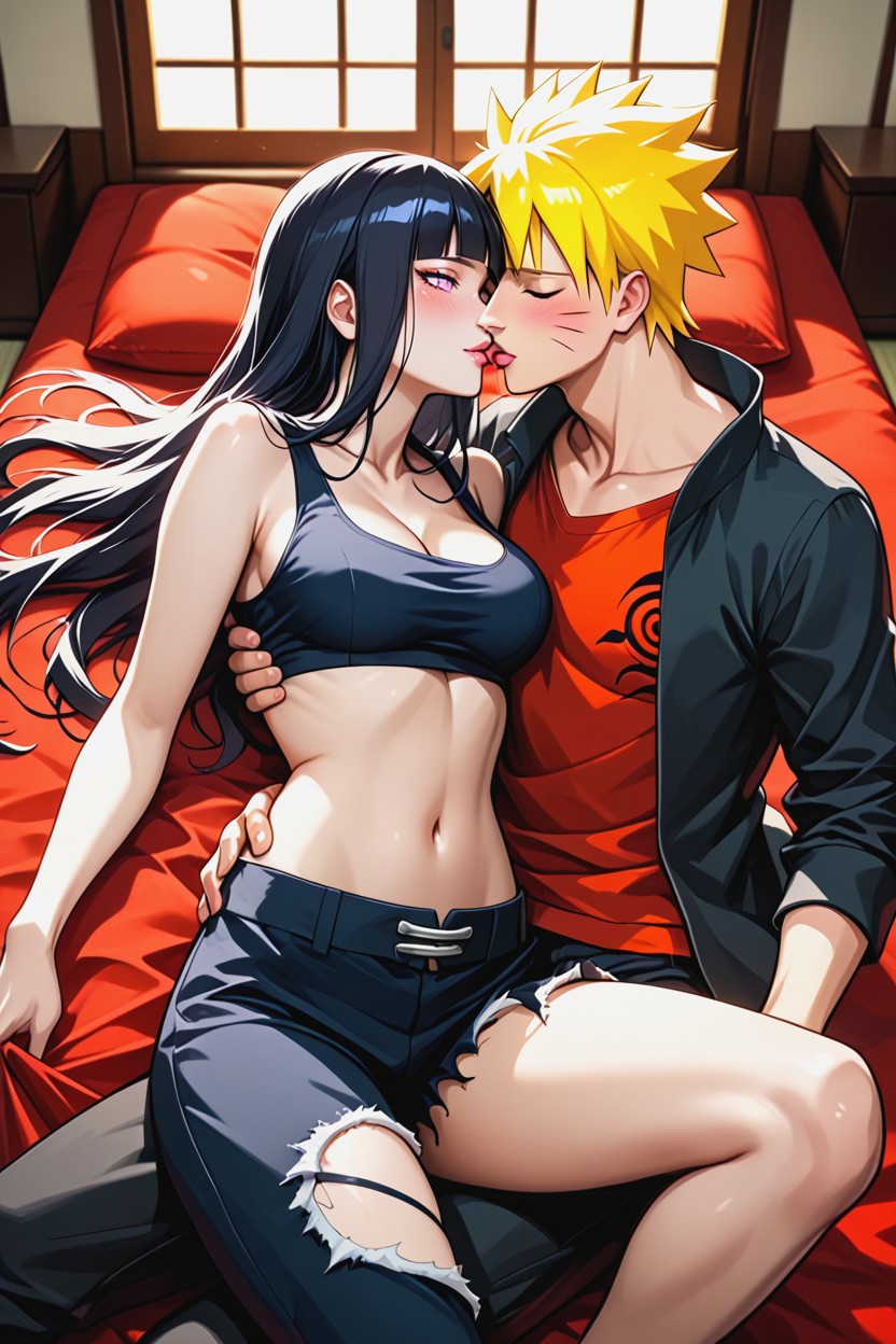 Fully Clothed, Their Bodies Close, Her Lips Soft And Parted Her Long Dark Hair Fans Across The Pillow Hentai AI Porn