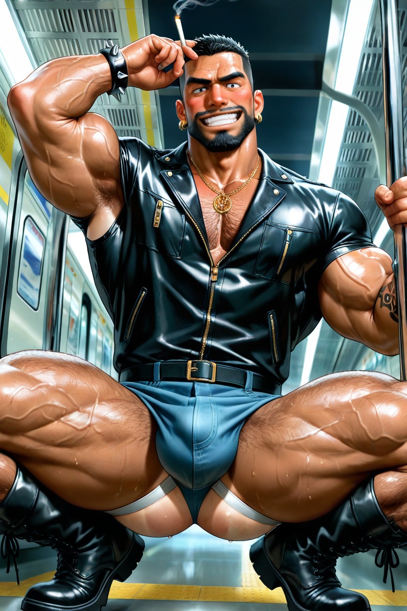 地鐵站, Completely Shaved Body, Massive Meaty Body AI同性戀黃片