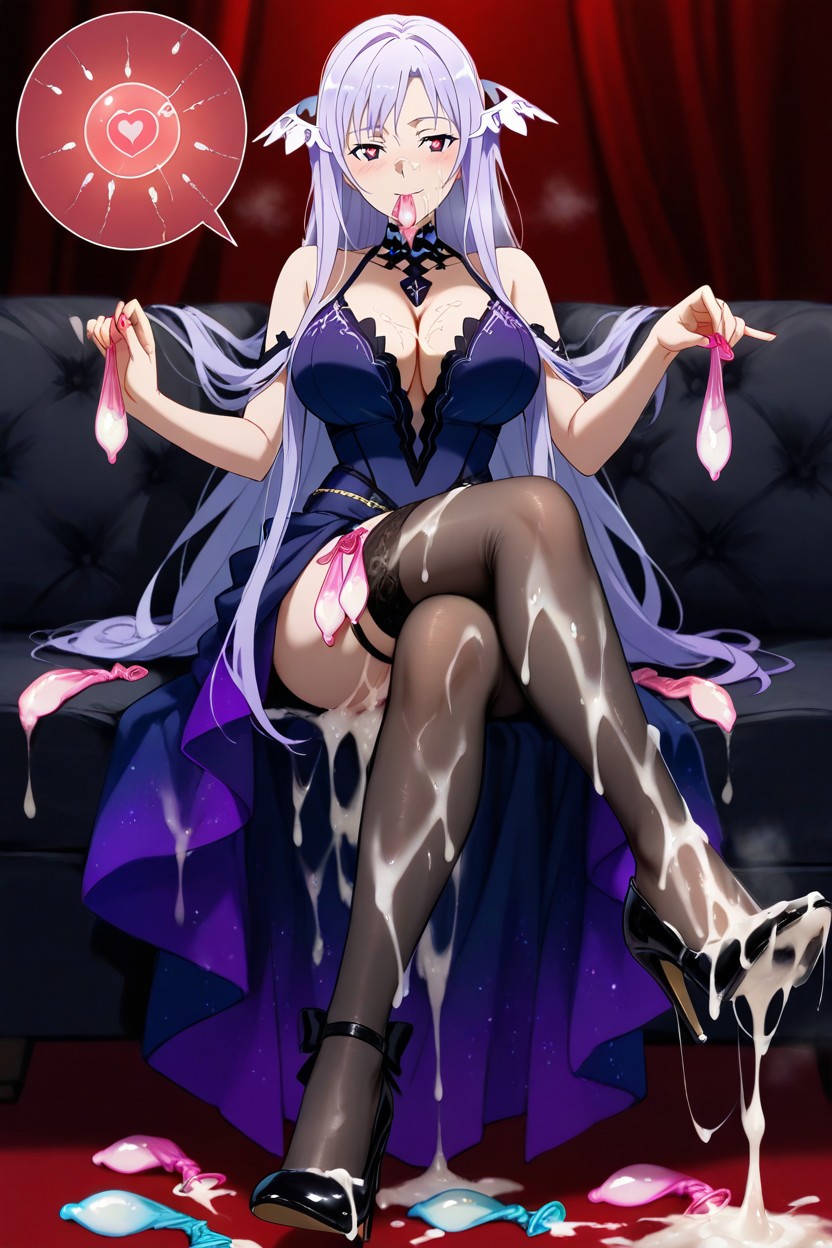 Cum On Clothes Huge Amount Of Cum, Cum In Mouth, Heart Eyes Hentai AI Porn