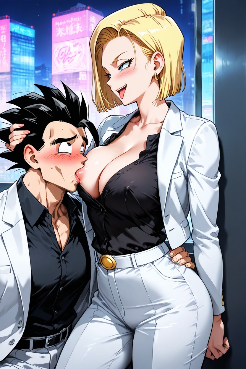 Android, Cleavage, Standing AI Porn