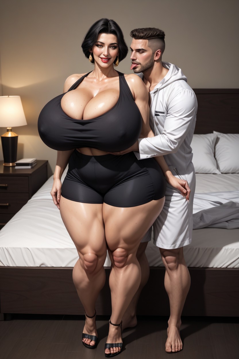 Voluptuous, Hungarian, Natural Sagging Breasts AI Porn