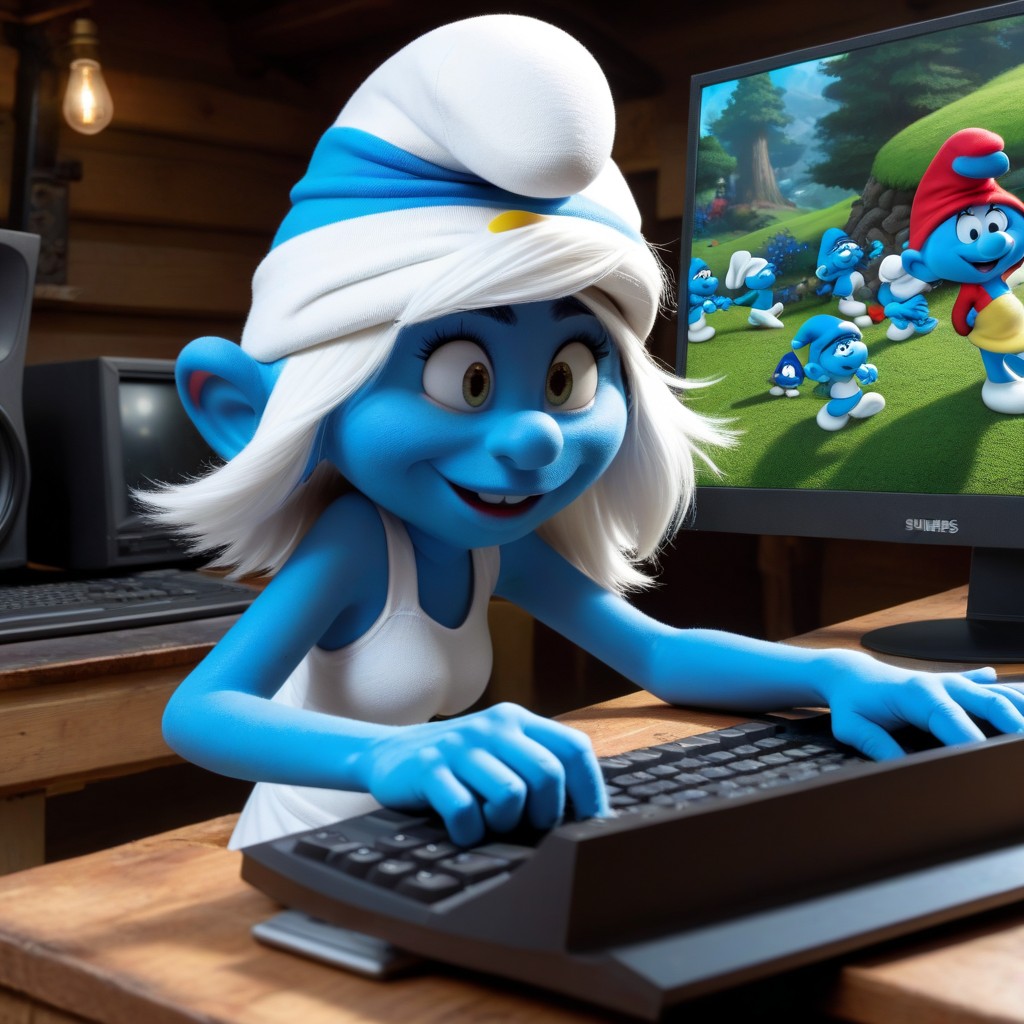 Screenshot From The Smurfs Anime, 18+, The Smurfs Art Style AI Porn