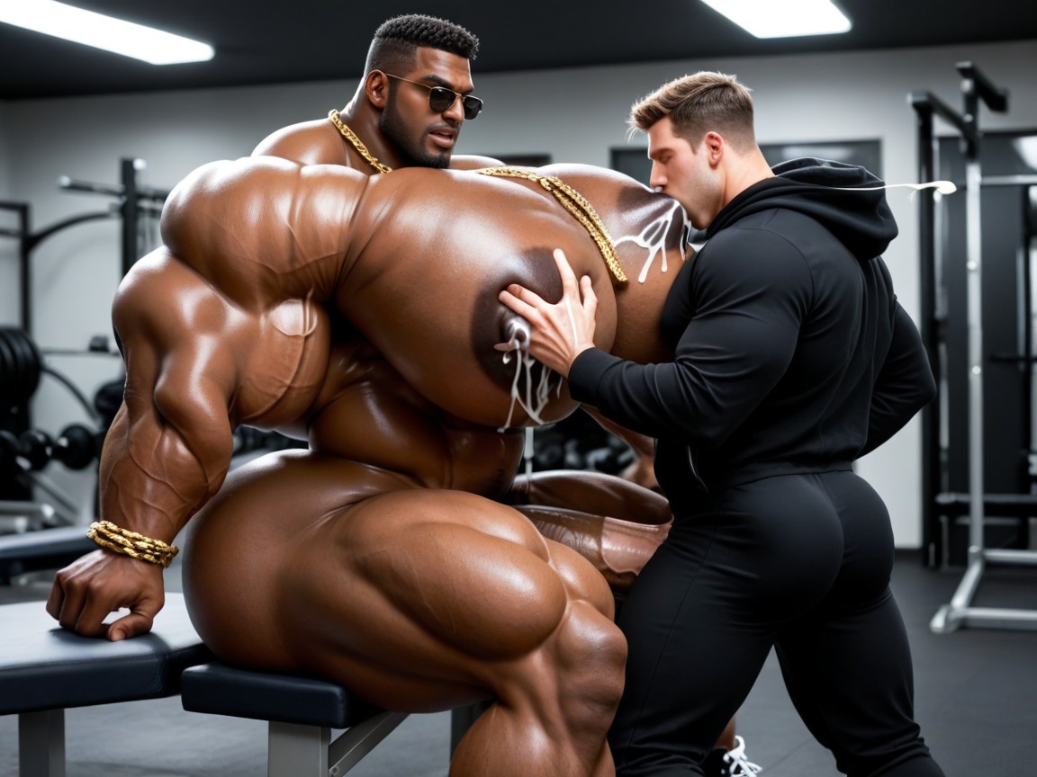"muscle Milk", Man Hyper Squishing Milk Man's Boobs, Veiny Penis AI同性戀黃片