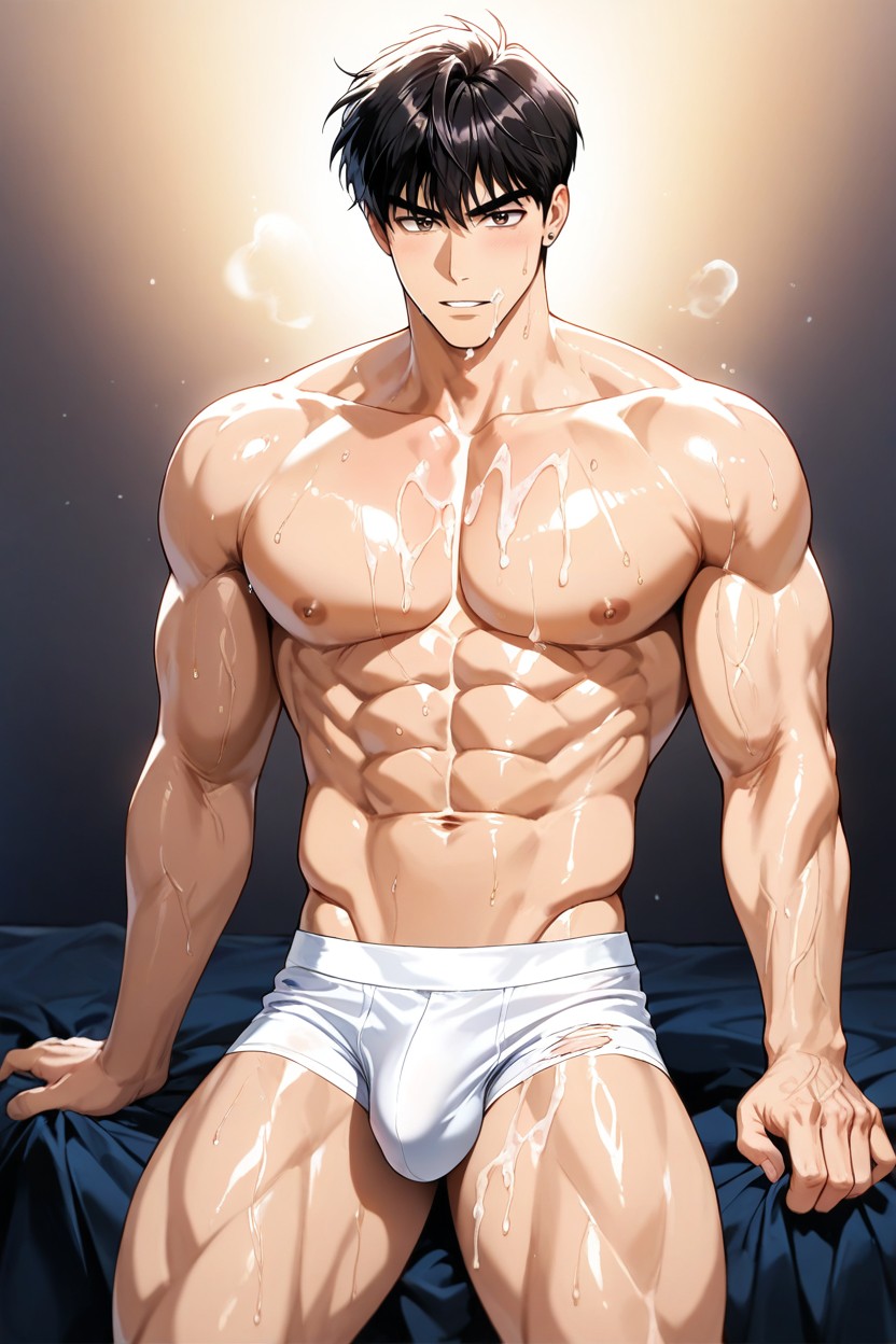Piercing Almond Eyes, Stroking With Raw Intensity, Ripped Abs AI同性戀黃片