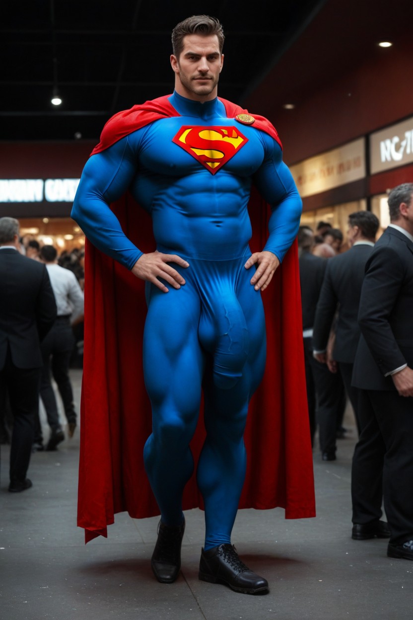 Safe For Work, Tight Clothing Covering Gigantic Colossal Bulge Hanging To His Ankles, No Nudity AI同性戀黃片