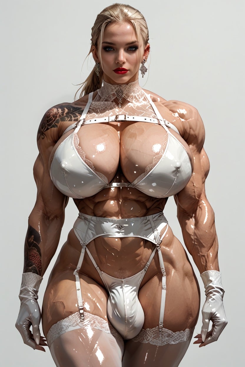 Big Balls, Extremely Large Ass, Armpit Hair Shemale AI Porn