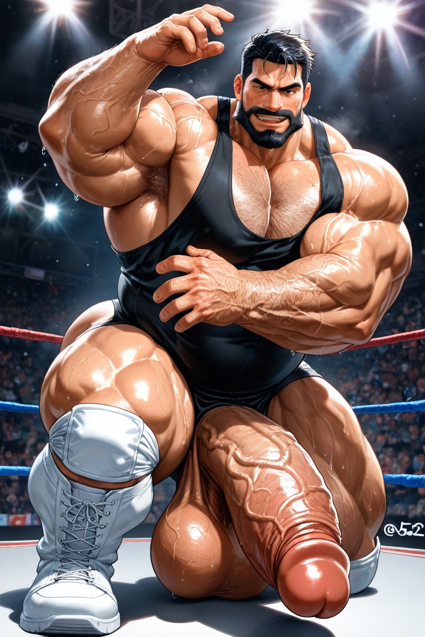 Big Hyper Massive Muscular Chest, 超大肌肉, 極端下半身沉重 AI同性戀黃片