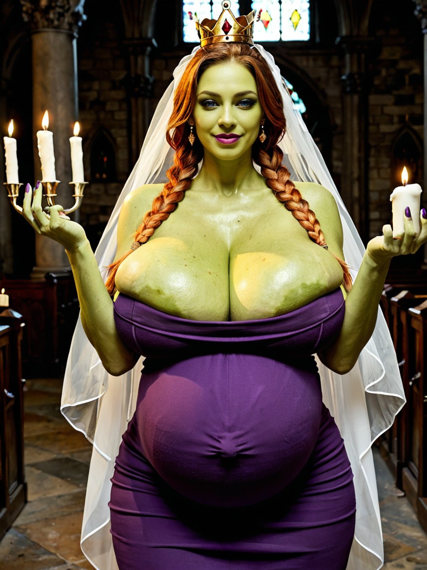Green Skin, Slutty Face, Pecho Colosal Porno IA