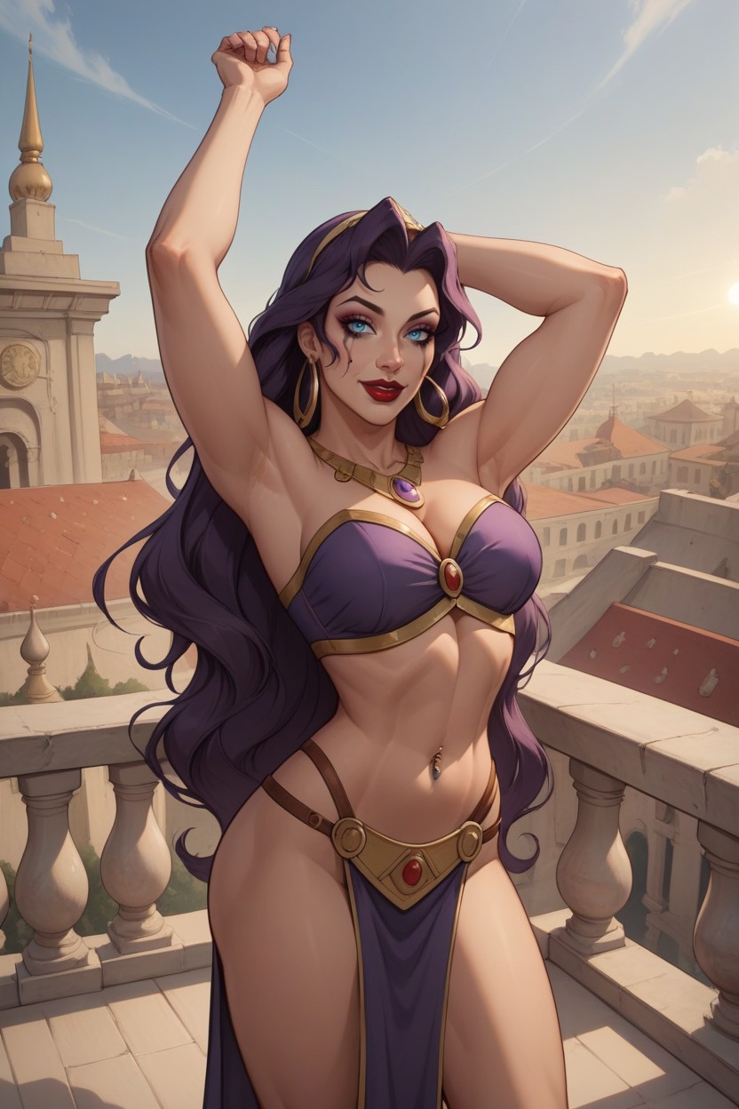 Disney Art Style, Horny, Arms Up Hentai AI Porn