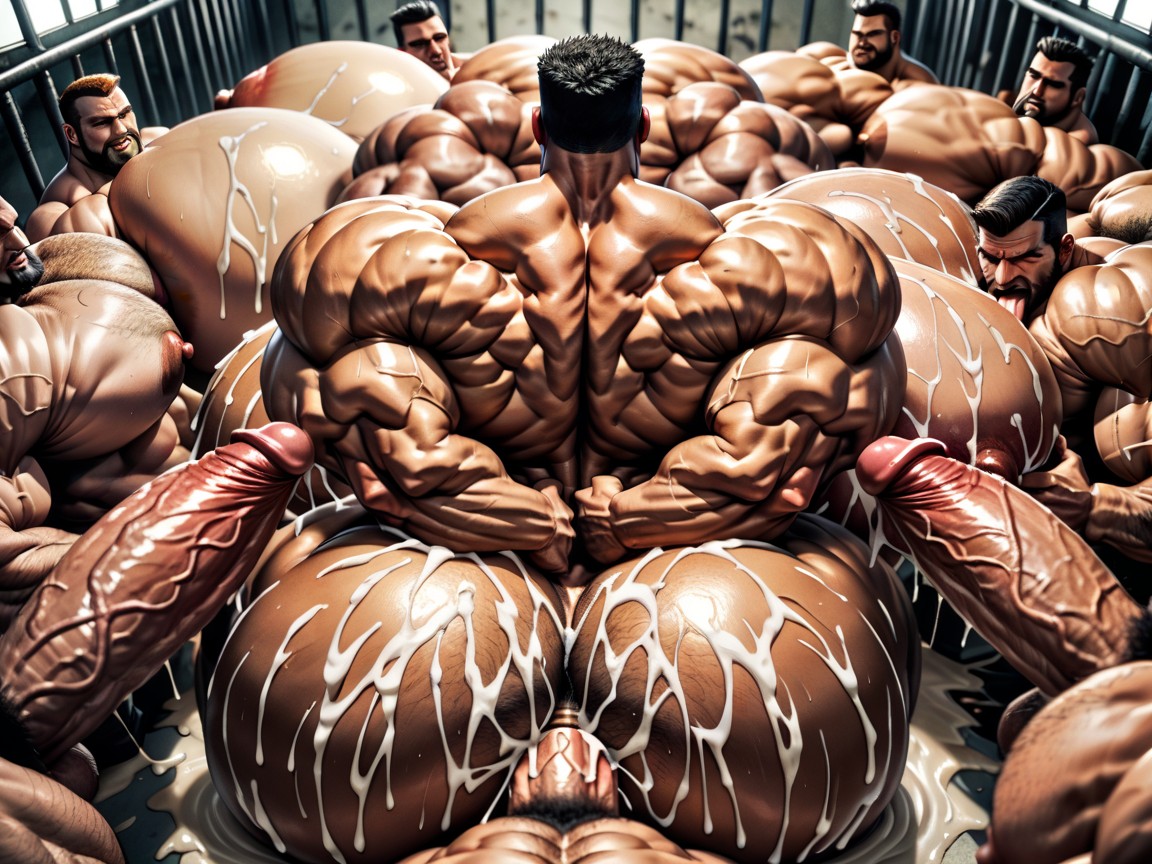 Cunnilingus, Hyper Bulky, Huge Hyper Asses AI Gay Porn