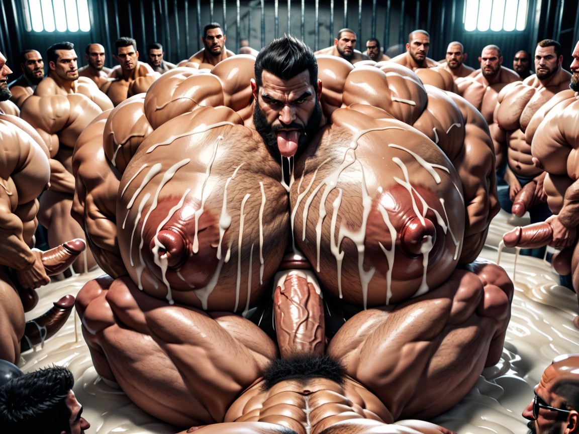 Hyper Massive Ass, Sweaty, Mouth Agape AI Gay Porn