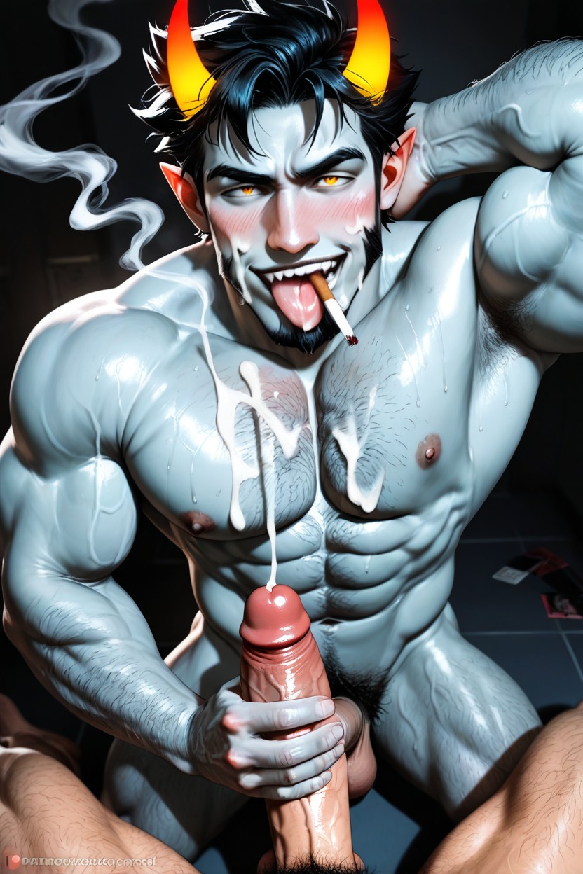 Muscular Body, Clean Shaven Penis, Bara AI Gay Porn