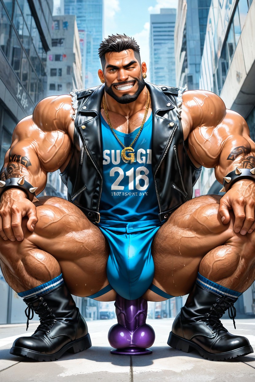 Smoking, Big Veins, Heavy Oversized Balls AI Gay Porn