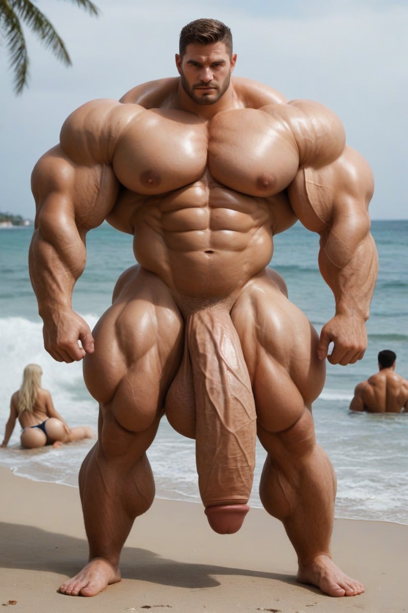 Hyper Thick Cock, Giant, Gigantic Bulge AI Gay Porn