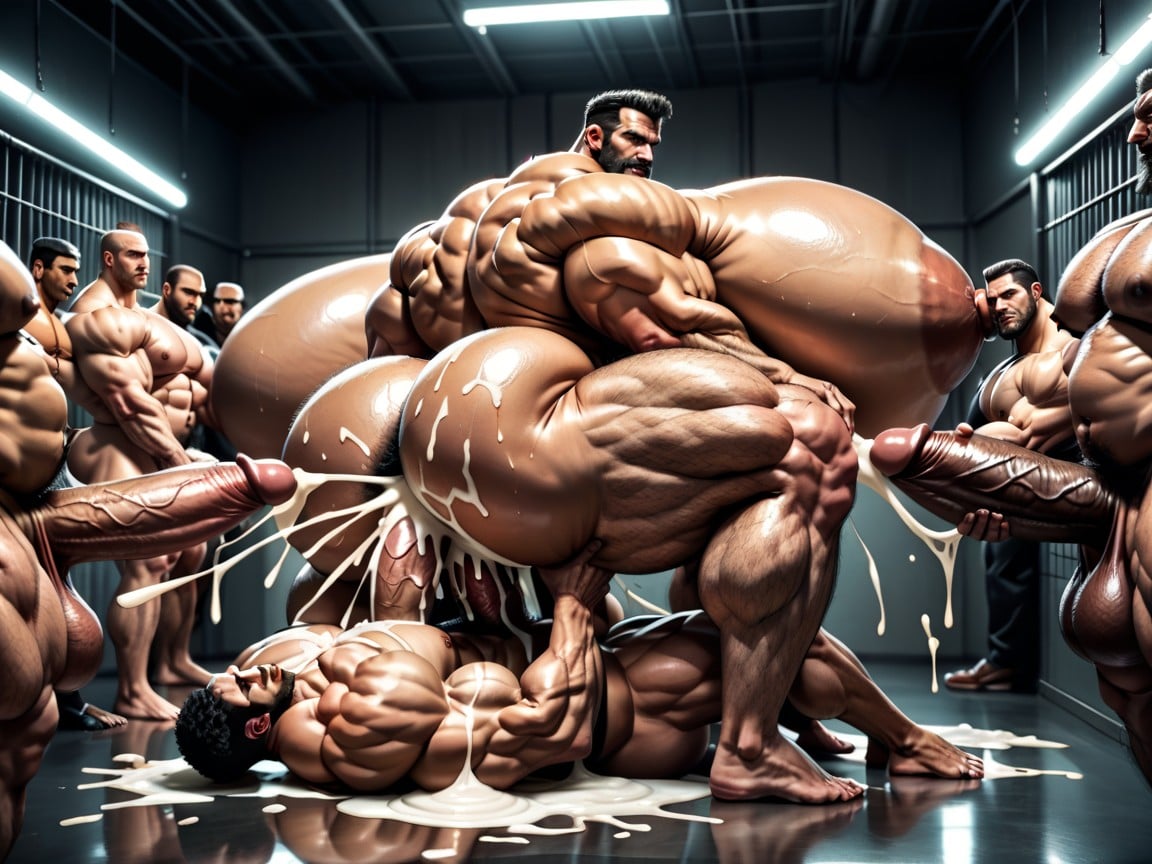 Mouth Agape, Gruesa, Massive Muscles Porno gay IA