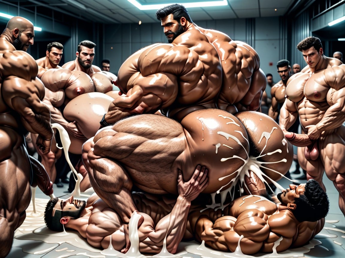 Cunnilingus, Full Body, Huge Hyper Asses AI Gay Porn