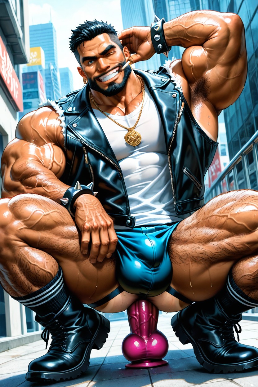 Balls As Big As Balloons, Military Boots, Leather Jacket AI Gay Porn