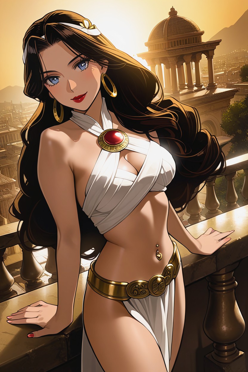 Ancient City Background, Cinematic Lighting, Figure Hentai IA