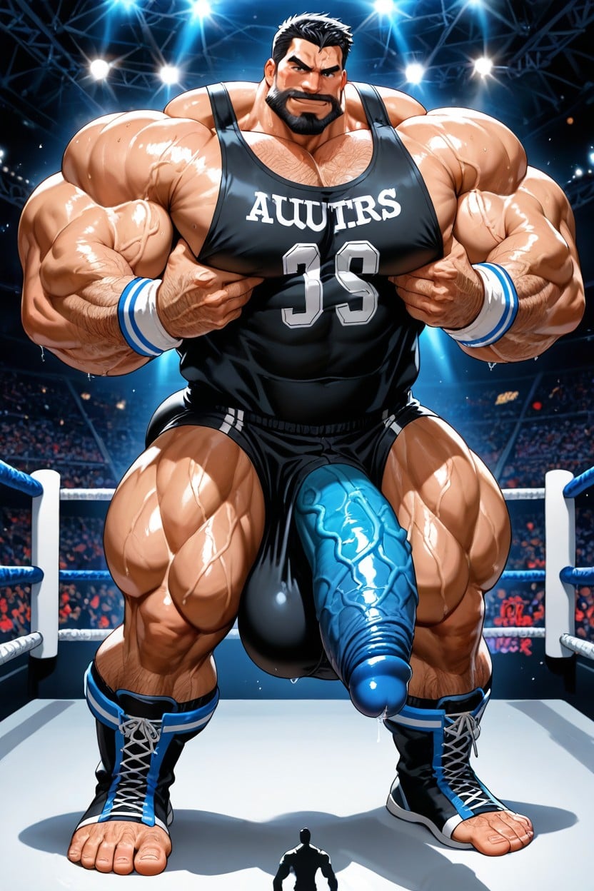 Apretando Los Pechos, Pene Más Grande Que El Cuerpo, Hulking Porno gay IA