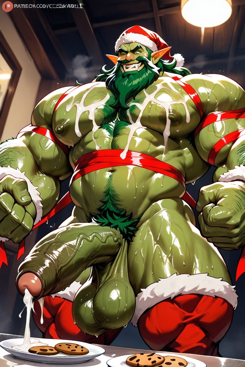 Huge Hands, Chritmas Tree, Scary AI Gay Porn