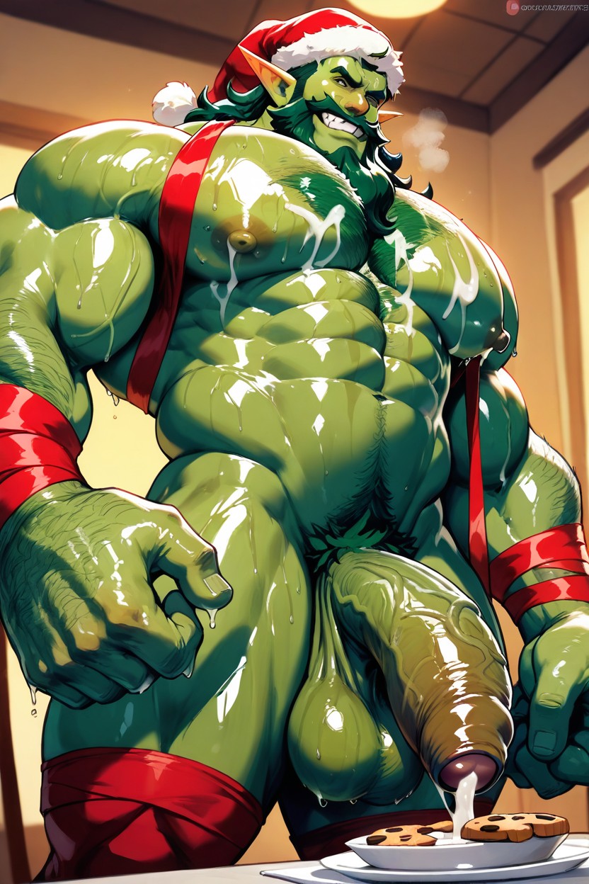 Handsome Grinch, Scary, Octane Render Porno IA Gay