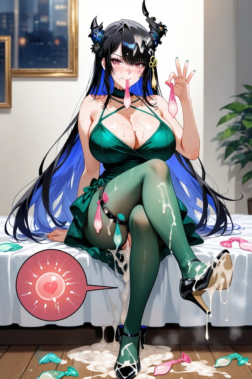 Footjob, Cum On Shoes, Heel Raised Hentai AI Porn
