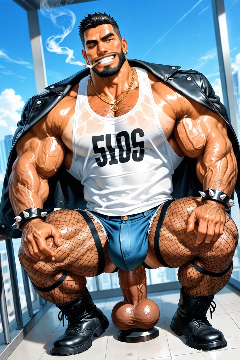 Balls As Big As Balloons, Veiny Muscles, Detailed Muscles AI Gay Porn