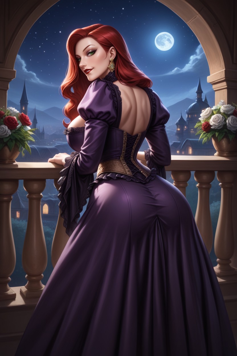 Jessica Rabbit, Red Lipstick, Agachándose Hentai IA