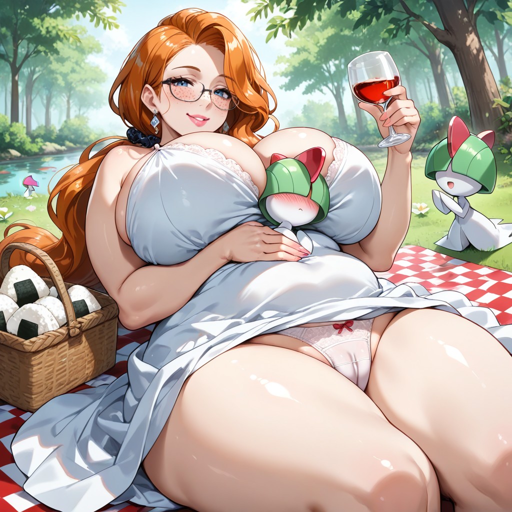 Sunlit Forest Clearing, Cute, Laying Hentai AI Porn