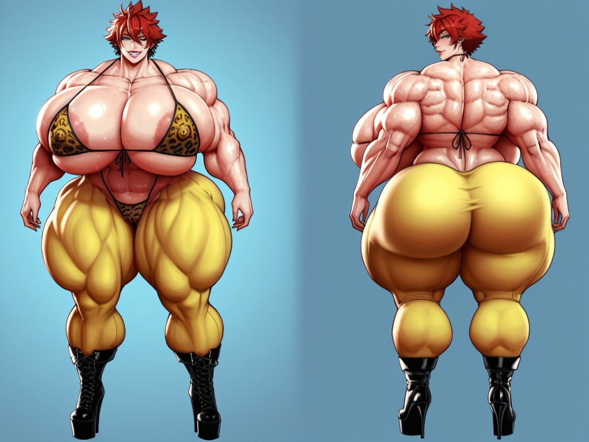 Enourmously Huge Ass, Habitación, Cuerpo Completo Porno IA