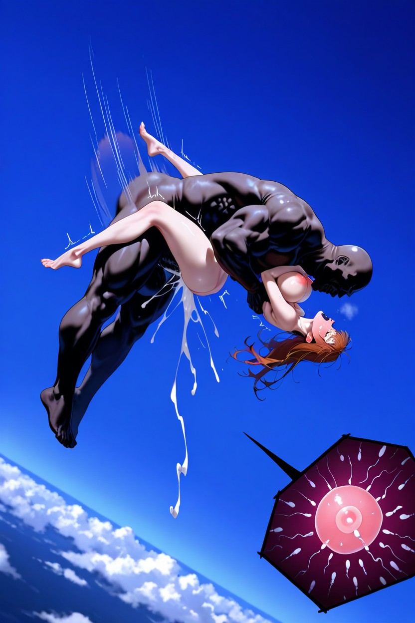 Very Windy, Wind In Her Hair And Body, Cuerpo Completo Hentai IA