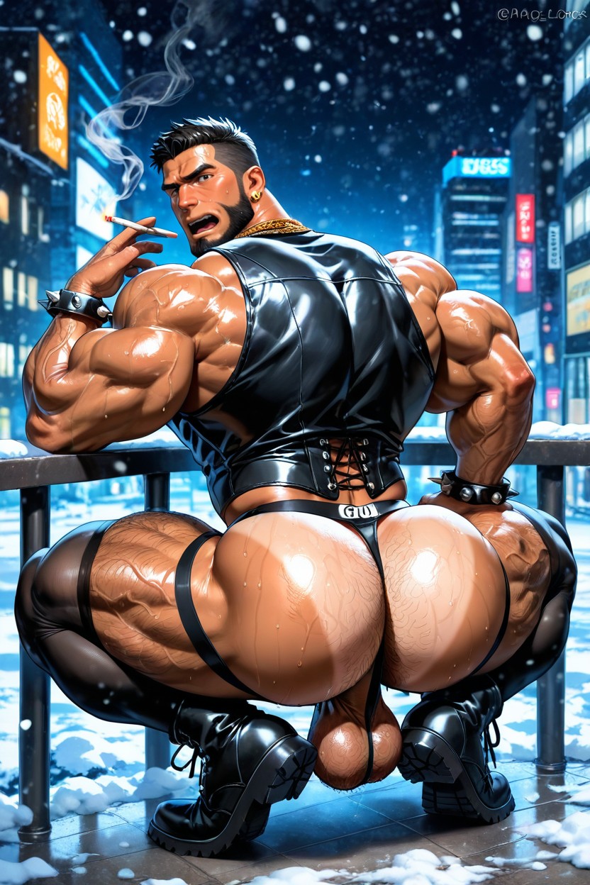 Muscular Legs, Big Veins, Detailed Realistic Image AI Gay Porn