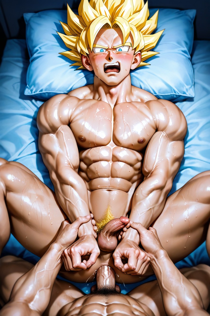 Wide Angle, Rough Fuck, Anal Spooning Style AI Gay Porn