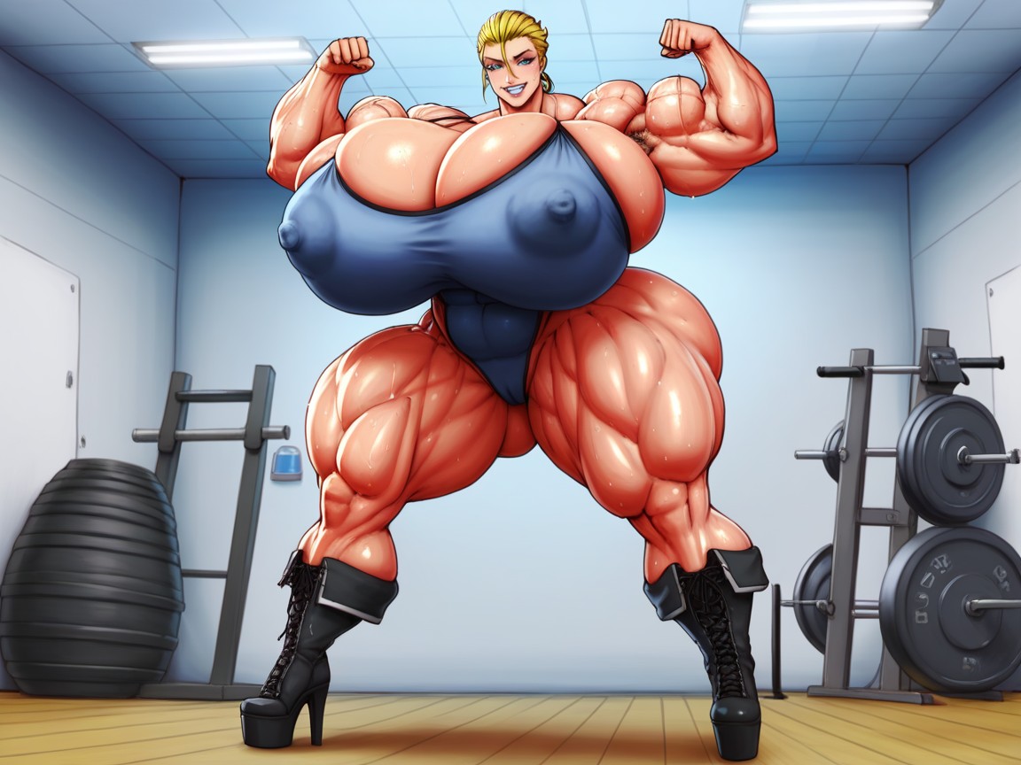 Gigic Abs Gigic Tzius, Hdr, Massive Muscles AI Porn