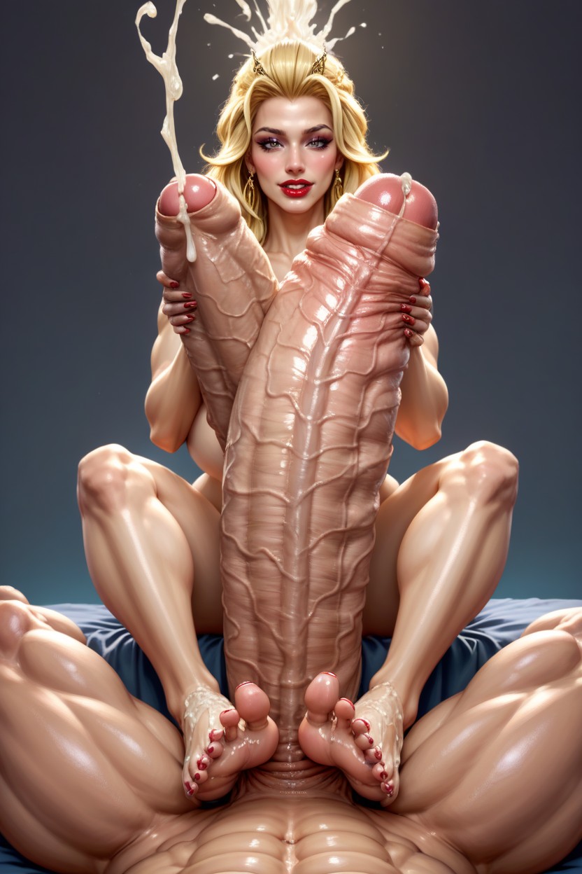 Oversized Hyper Cock, Cum Explosion, Veiny Cock Hentai AI Porn
