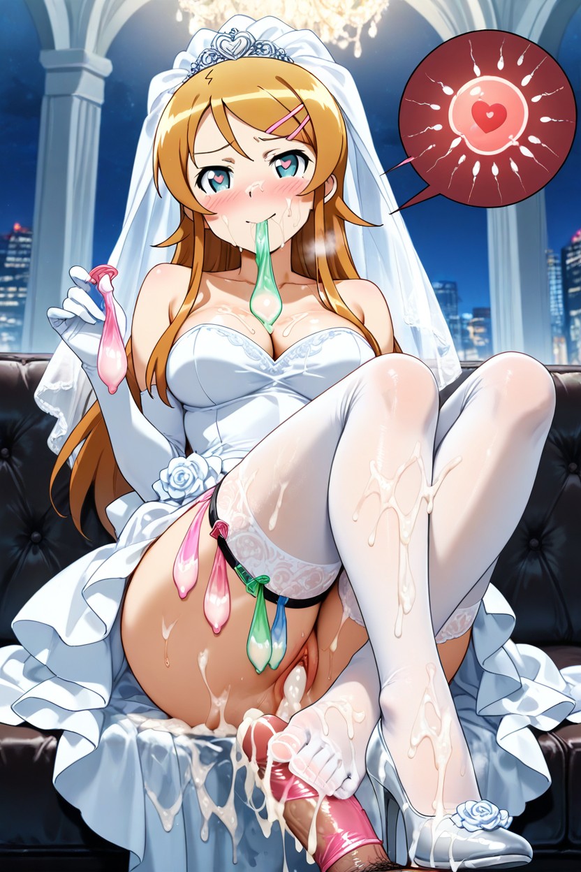 Wearing Condom, Cum On Clothes Huge Amount Of Cum, Cum On Body Hentai AI Porn