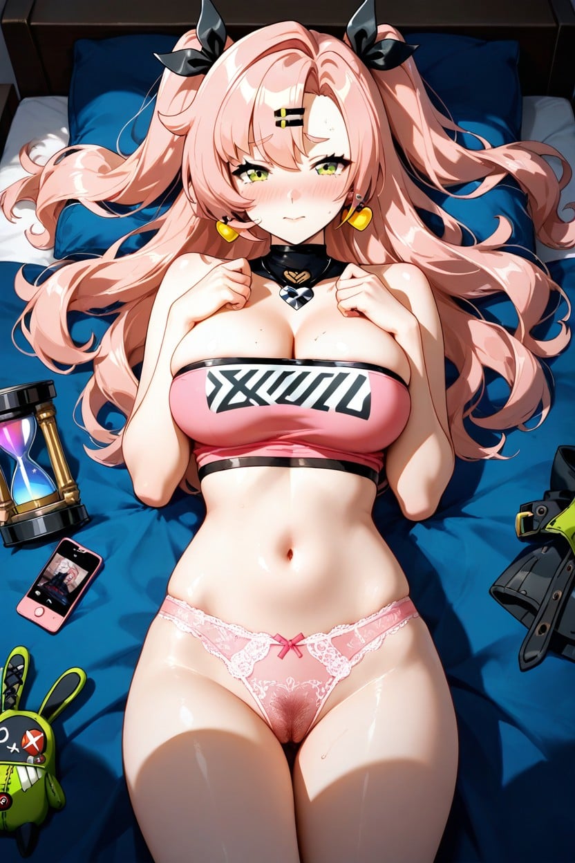 Embarrassed Pose, Arousal, Hourglass Figure Hentai AI Porn
