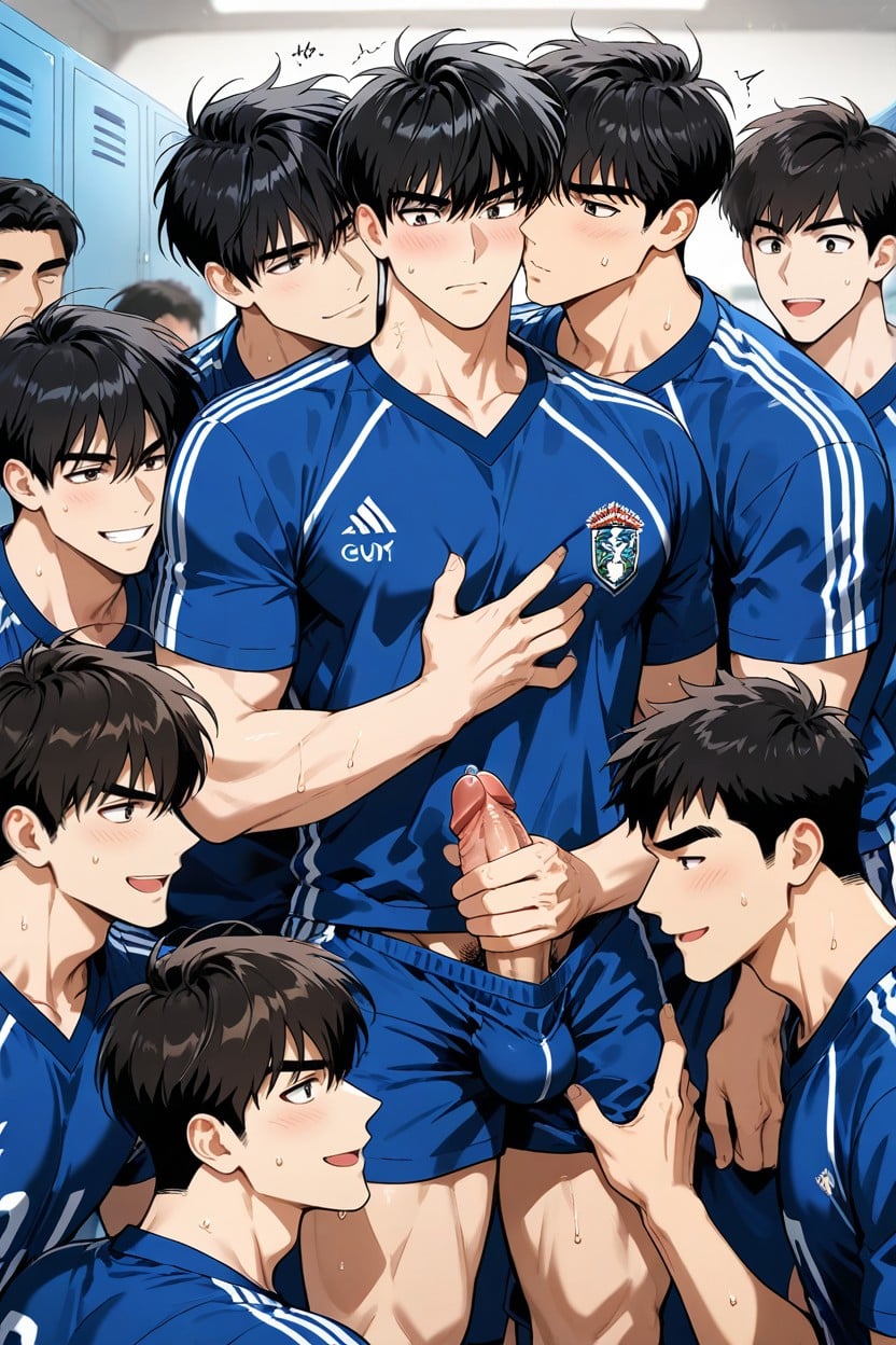 Football (soccer) Player, Errected Penis, 18+ AI Gay Porn