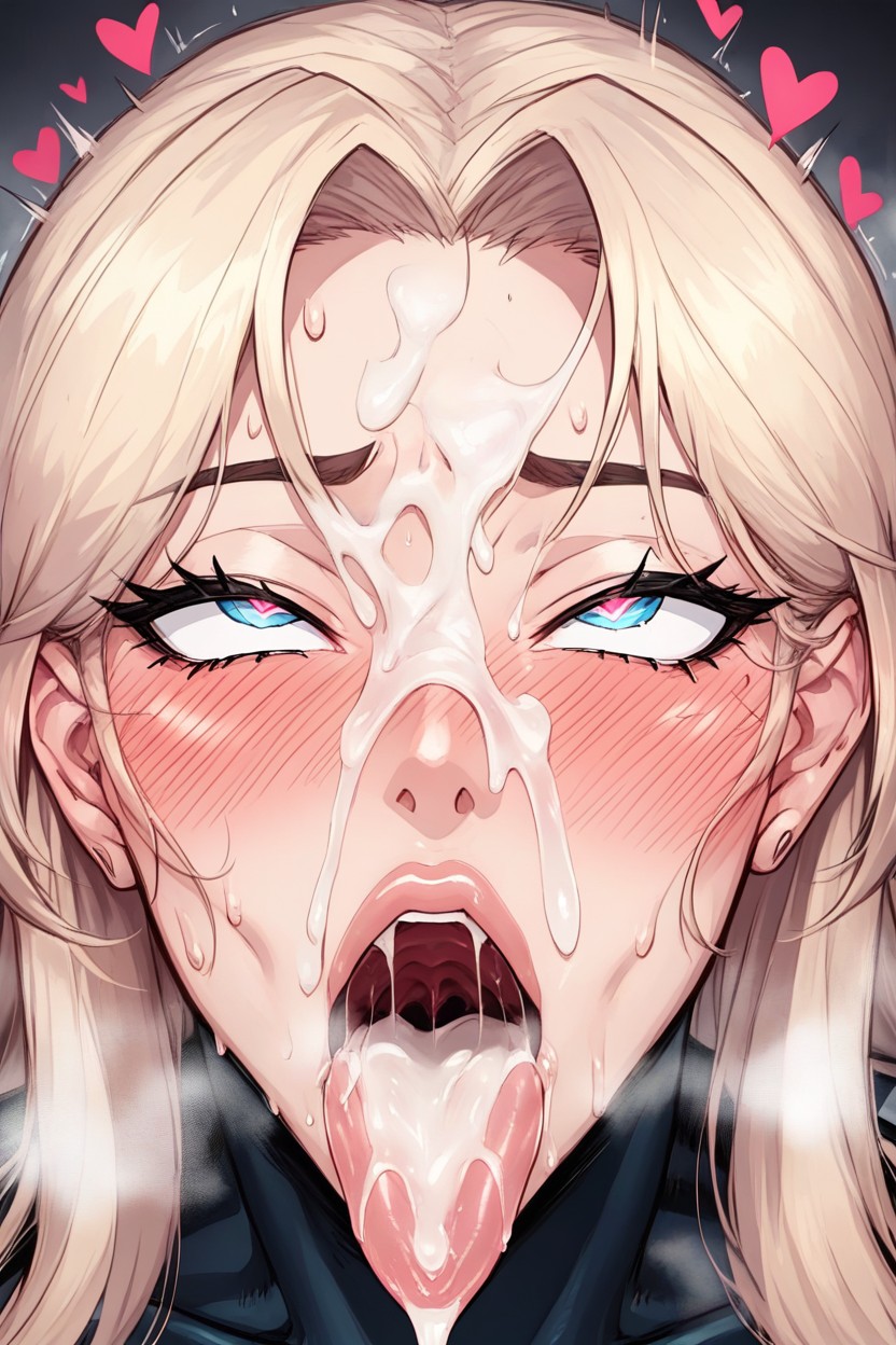 To Open One's Mouth Wide, From Front, Horny Hentai AI Porn