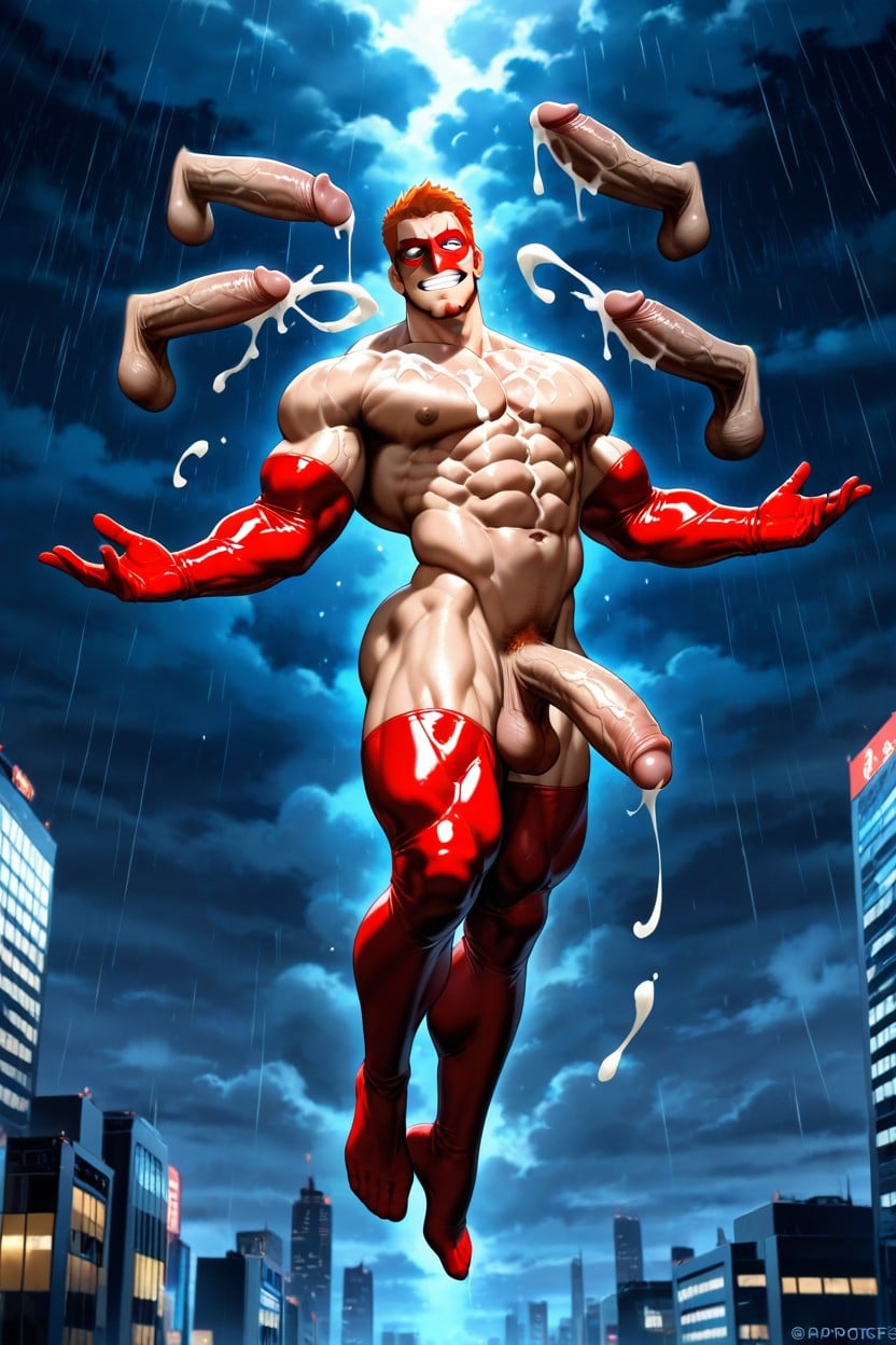 Male, Tall, Floating In Mid Air AI Gay Porn
