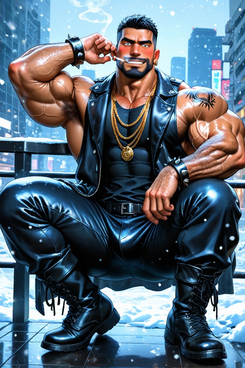 High Definition, Hairy Armpits, Coat AI Gay Porn