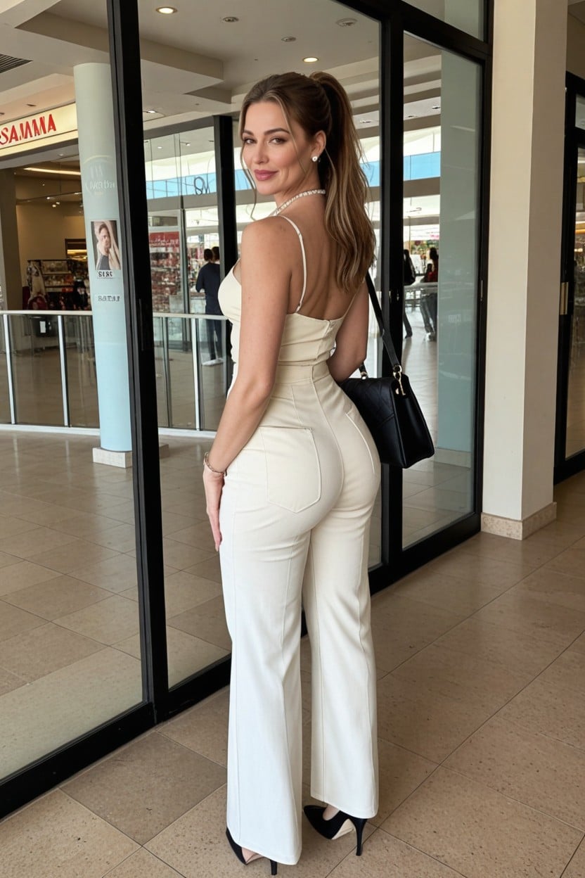 Expression Of Horror On His Face, Spanish, Very Flared Pants MILF AI Porn