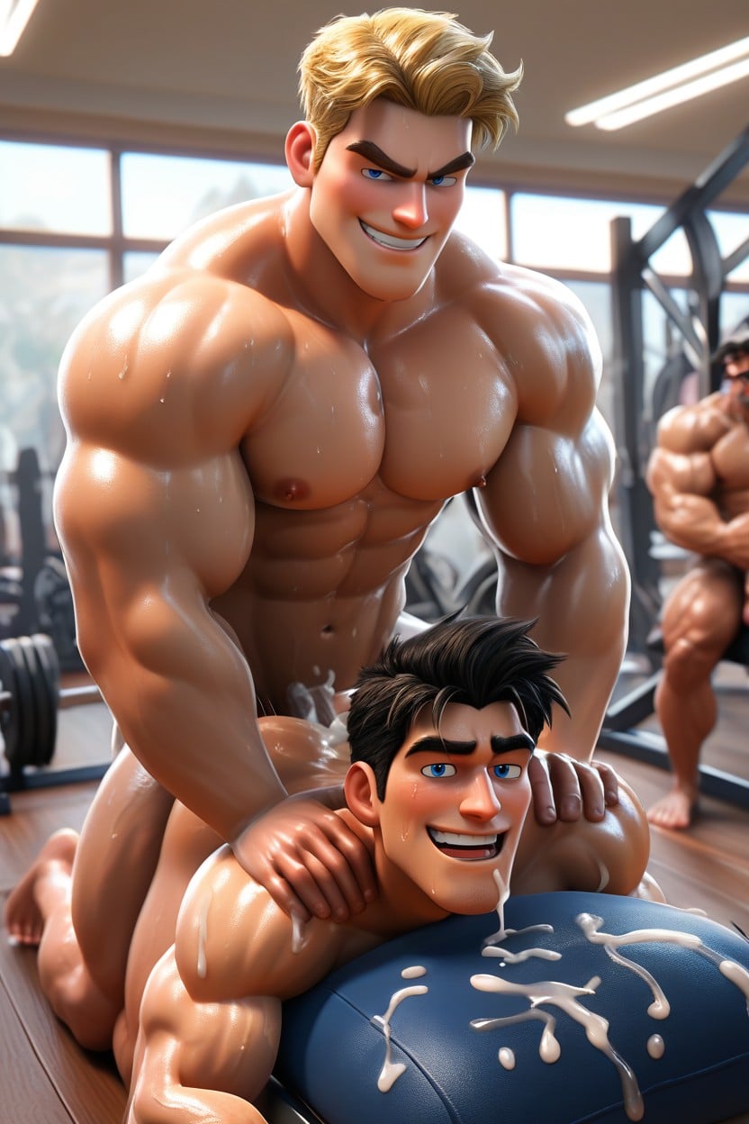 Large Shoulders, Show Faces, 18+ AI Gay Porn