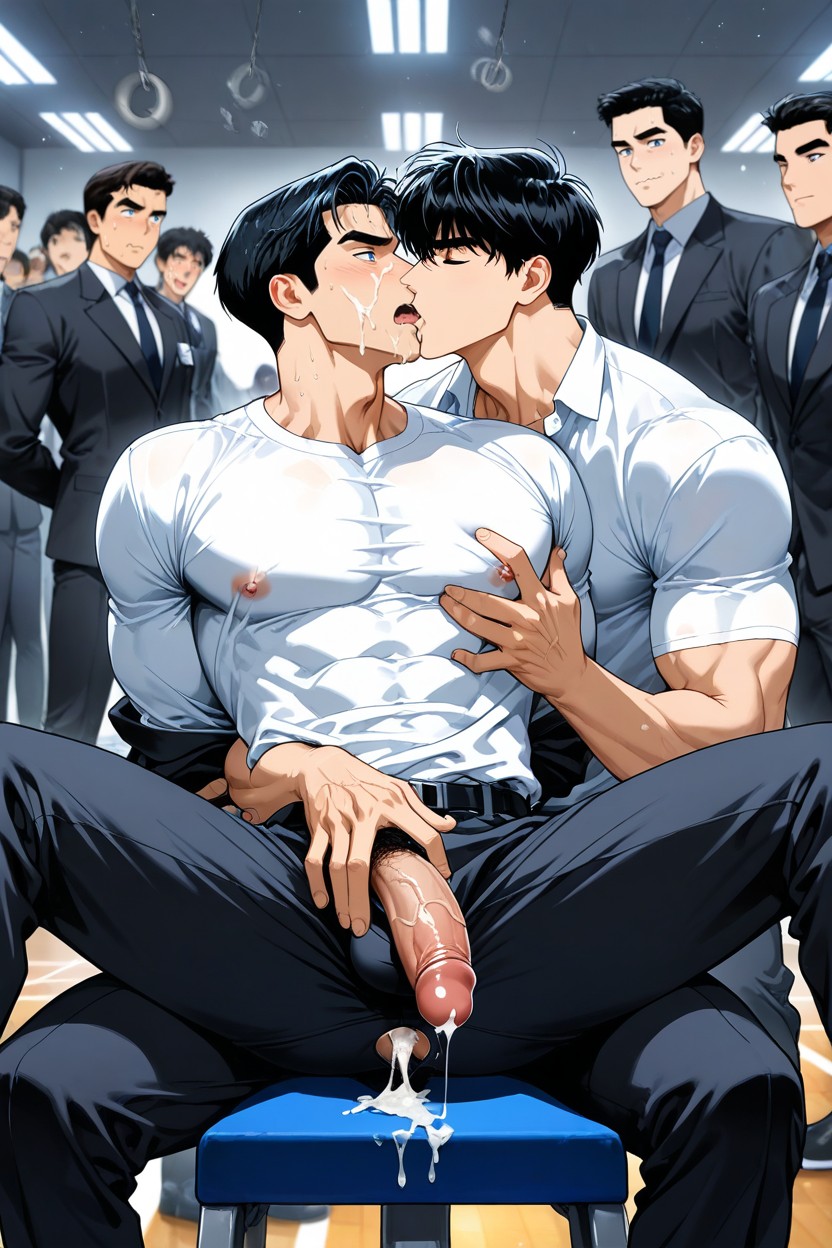Layered Hair, Grab Crotch Pants, Kissing By Mark Grayson From Cartoon Invinciblebromance AI Gay Porn